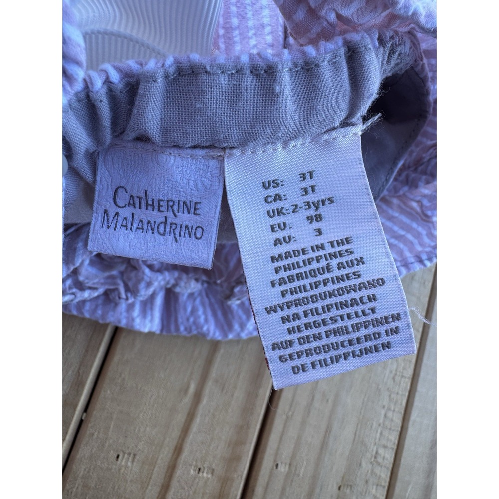 Catherine Malandrino Toddler Girl Striped Sundress 3t Embroidered Flowers - Picture 12 of 13